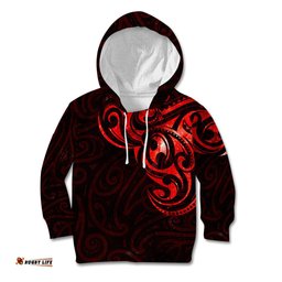 New Zealand Kid Hoodie Maori Matariki Galaxy Sky Red