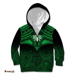 Melbourne Stars Cricket Kid Hoodie Unique Indigenous Art Mix Polynesian Pattern