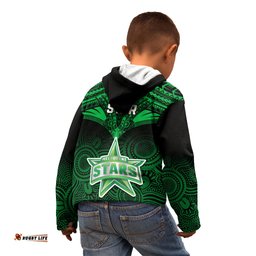 Melbourne Stars Cricket Kid Hoodie Unique Indigenous Art Mix Polynesian Pattern