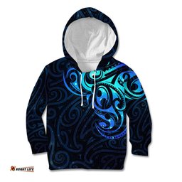 Matariki New Zealand Kid Hoodie Maori New Year Galaxy Sky Blue