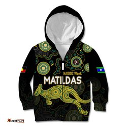 NAIDOC Week Kid Hoodie Australia Soccer Matildas For Our Elders