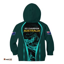 Matildas Australia Soccer Kid Hoodie Liquid Marble Texture Vibe