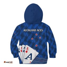 New Zealand Cricket Kid Hoodie Auckland Aces Sporty Style