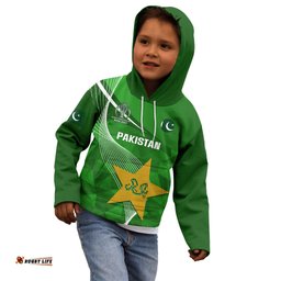 Pakistan Cricket Kid Hoodie Shaheens Go Champions World Cup