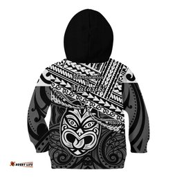 Matariki New Zealand Kid Hoodie Maori New Year Tiki Black Version