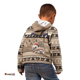 Aussie Echidna Kid Hoodie Merry Christmas
