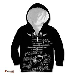 New Zealand Silver Fern Rugby Kid Hoodie Haka Aotearoa Kiwi Dance