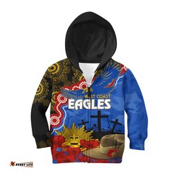 Eagles Football ANZAC Hoodie KID Aboriginal Mix Slouch Hat