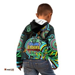 NAIDOC Week Kid Hoodie Indigenous Tribal Ver.02 Aqua