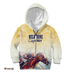 Melbourne Horse Racing Kid Hoodie Yellow Rose Champion