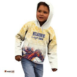 Melbourne Horse Racing Kid Hoodie Yellow Rose Champion