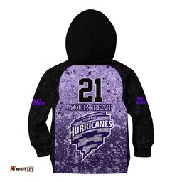 Hobart Hurricanes Custom Kid Hoodie BBL Cricket Team 2024