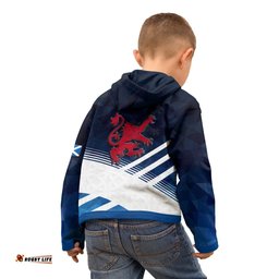 Kid Scotland Celtic Hoodie Scottish Flag Lion Polygon Style