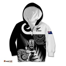 Custom New Zealand Silver Fern Rugby Kid Hoodie Go Champions NZ All Black Maori Koru