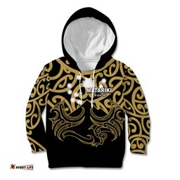Matariki New Zealand Kid Hoodie Maori New Year Gold