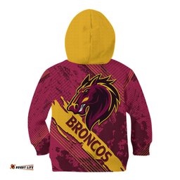 Brisbane Broncos Kid Hoodie NRL Angry Broncos