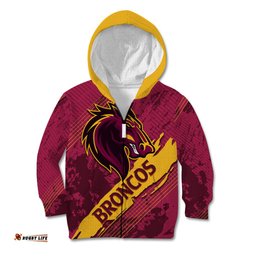 Brisbane Broncos Kid Hoodie NRL Angry Broncos