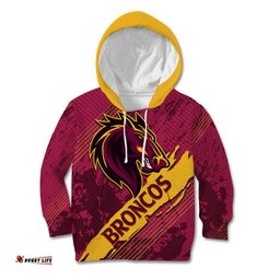 Brisbane Broncos Kid Hoodie NRL Angry Broncos