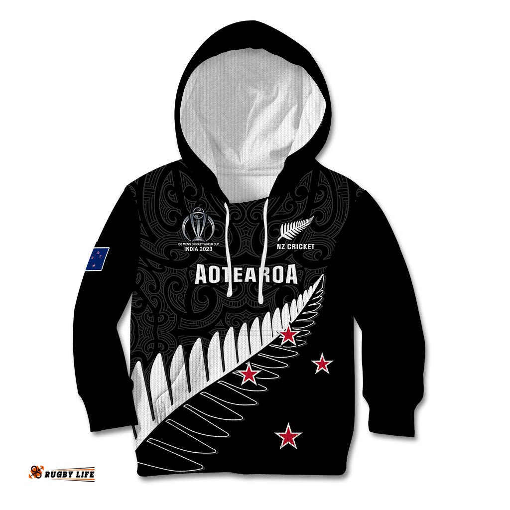 New Zealand Cricket Kid Hoodie Go Champions World Cup