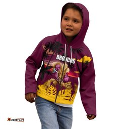 NRL Broncos Kid Hoodie Summer Vibe Style