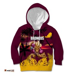 NRL Broncos Kid Hoodie Summer Vibe Style