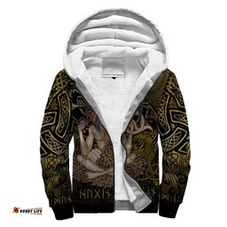 KID Cernunnos Goddess Sherpa Hoodie Celtic God of the Forest