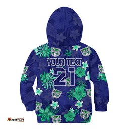 Custom Warriors Rugby Kid Hoodie Beautiful Floral Pattern Spring Summer Vibe