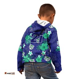 Custom Warriors Rugby Kid Hoodie Beautiful Floral Pattern Spring Summer Vibe