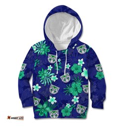 Custom Warriors Rugby Kid Hoodie Beautiful Floral Pattern Spring Summer Vibe