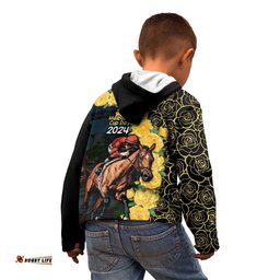 Melbourne Horse Racing Kid Hoodie Yellow Roses Ready Set Gallop!