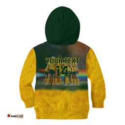 Custom Matildas Pride Kid Hoodie LGBT Kangaroo Australian Proud