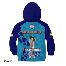India Cricket Hoodie KID Men In Blue Champions Mens WC