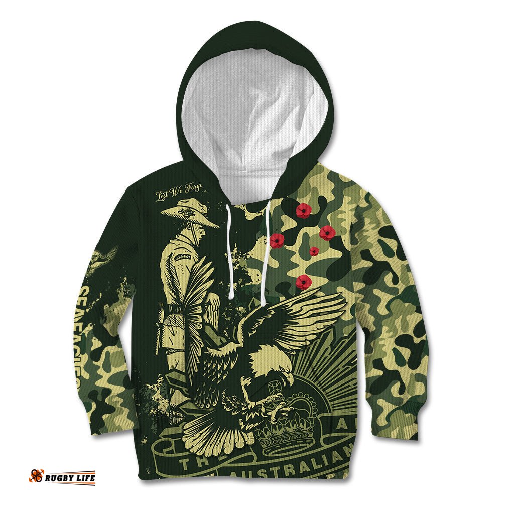 NRL ANZAC Sea Eagles Kid Hoodie Camouflage