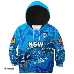 New South Wales Cricket Hoodie KID NSW Aboriginal Art