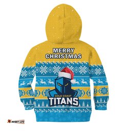 Titans Rugby Hoodie KID Indigenous Merry Christmas