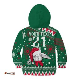 Custom Rabbitohs Rugby Kid Hoodie Glory Glory The South Christmas Vibe Unique