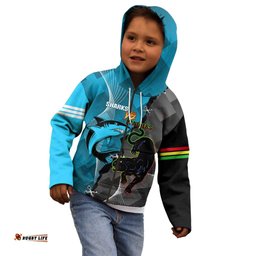 Custom NRL Panthers And Sharks Rugby 2024 Kid Hoodie Go Champions Dynamic Version