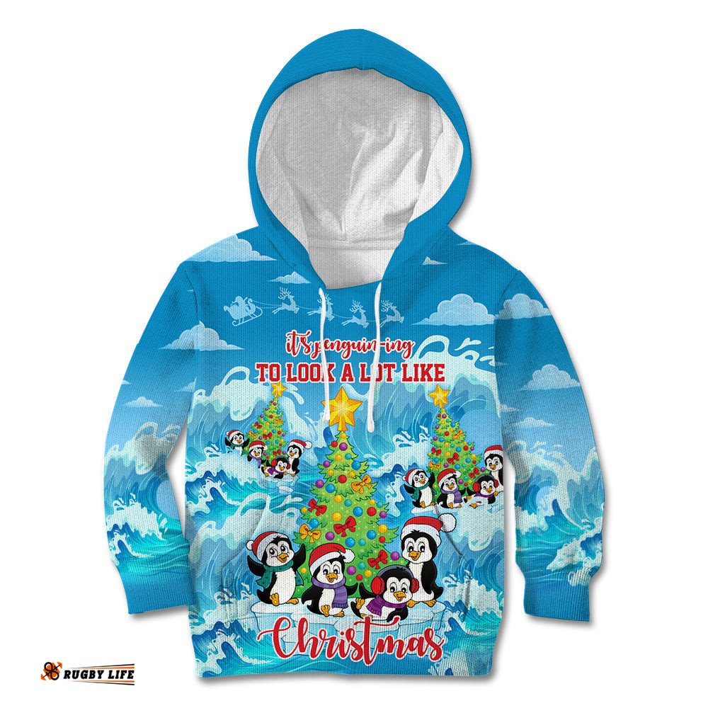 Its Penguin ing To Look A Lot Like Christmas Kid Hoodie