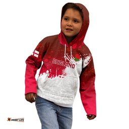 England Rugby Kid Hoodie Go Champions World Cup Red Rose