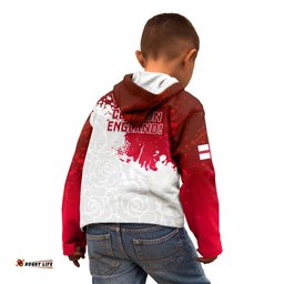 England Rugby Kid Hoodie Go Champions World Cup Red Rose