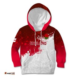England Rugby Kid Hoodie Go Champions World Cup Red Rose