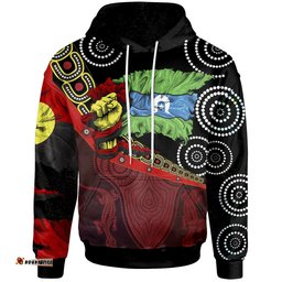Kid Hoodie Aboriginal Flags and Dot Acrylic Paint Style NAIDOC Kids