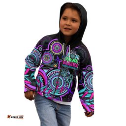 NAIDOC Week Kid Hoodie Indigenous Tribal Ver.02 Purple