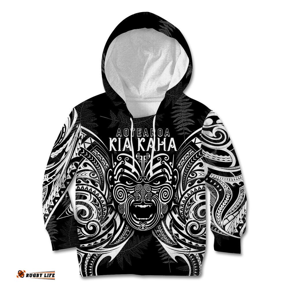 Custom New Zealand Rugby Kid Hoodie World Cup Aotearoa Create History