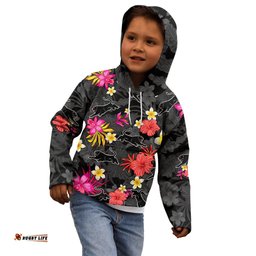 Custom Panthers Rugby Kid Hoodie Beautiful Floral Pattern Spring Summer Vibe