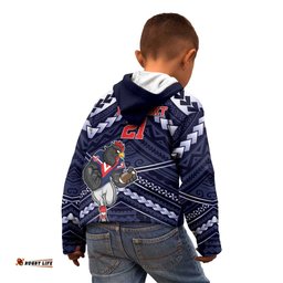 Custom Roosters Rugby Polynesian Tribal Kid Hoodie