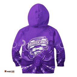 Hobart Hurricanes Cricket Hoodie KID Indigenous Artsy