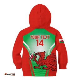 Custom Wales Rugby Kid Hoodie Come On Cymru Champions World Cup