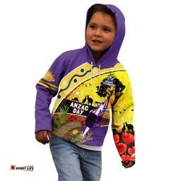 Storm ANZAC Day Kid Hoodie Rosemary Starring Night Style
