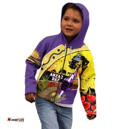 Storm ANZAC Day Kid Hoodie Rosemary Starring Night Style